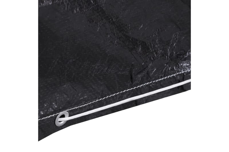 Hagemøbeltrekk 2 stk 10 maljer 325x90 cm - Svart - Hagemøbler - Puteoppbevaring & møbelbeskyttelse - Overtrekk hagemøbler