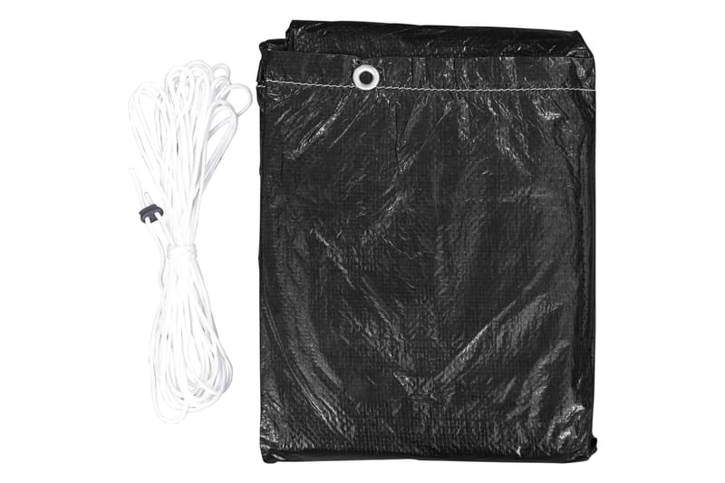 Hagemøbeltrekk 2 stk 12 majler 325x205x70 cm - Svart - Hagemøbler - Puteoppbevaring & møbelbeskyttelse - Overtrekk hagemøbler