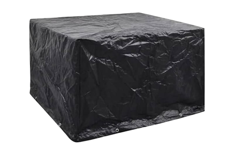 Hagemøbeltrekk 2 stk 4 person polyrotting 8 maljer 113x113cm - Svart - Overtrekk hagemøbler