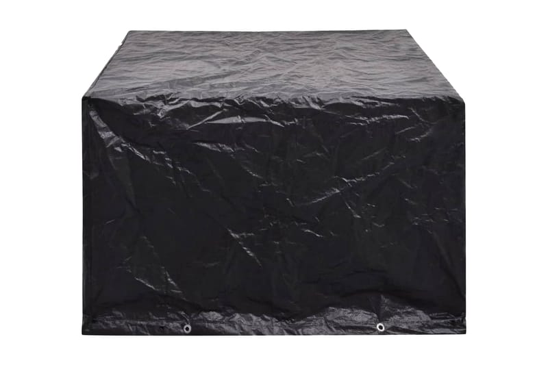 Hagemøbeltrekk 2 stk 4 person polyrotting 8 maljer 113x113cm - Svart - Hagemøbler - Puteoppbevaring & møbelbeskyttelse - Overtrekk hagemøbler