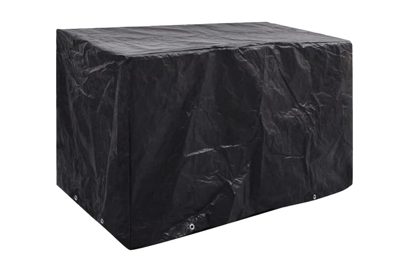 Hagemøbeltrekk 2 stk 8 maljer 140x70x90 cm - Svart - Hagemøbler - Puteoppbevaring & møbelbeskyttelse - Overtrekk hagemøbler