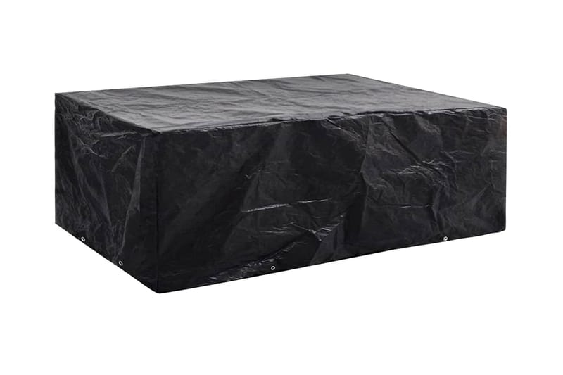 Hagemøbeltrekk 2 stk 8 maljer 242x162x100 cm - Svart - Hagemøbler - Puteoppbevaring & møbelbeskyttelse - Overtrekk hagemøbler