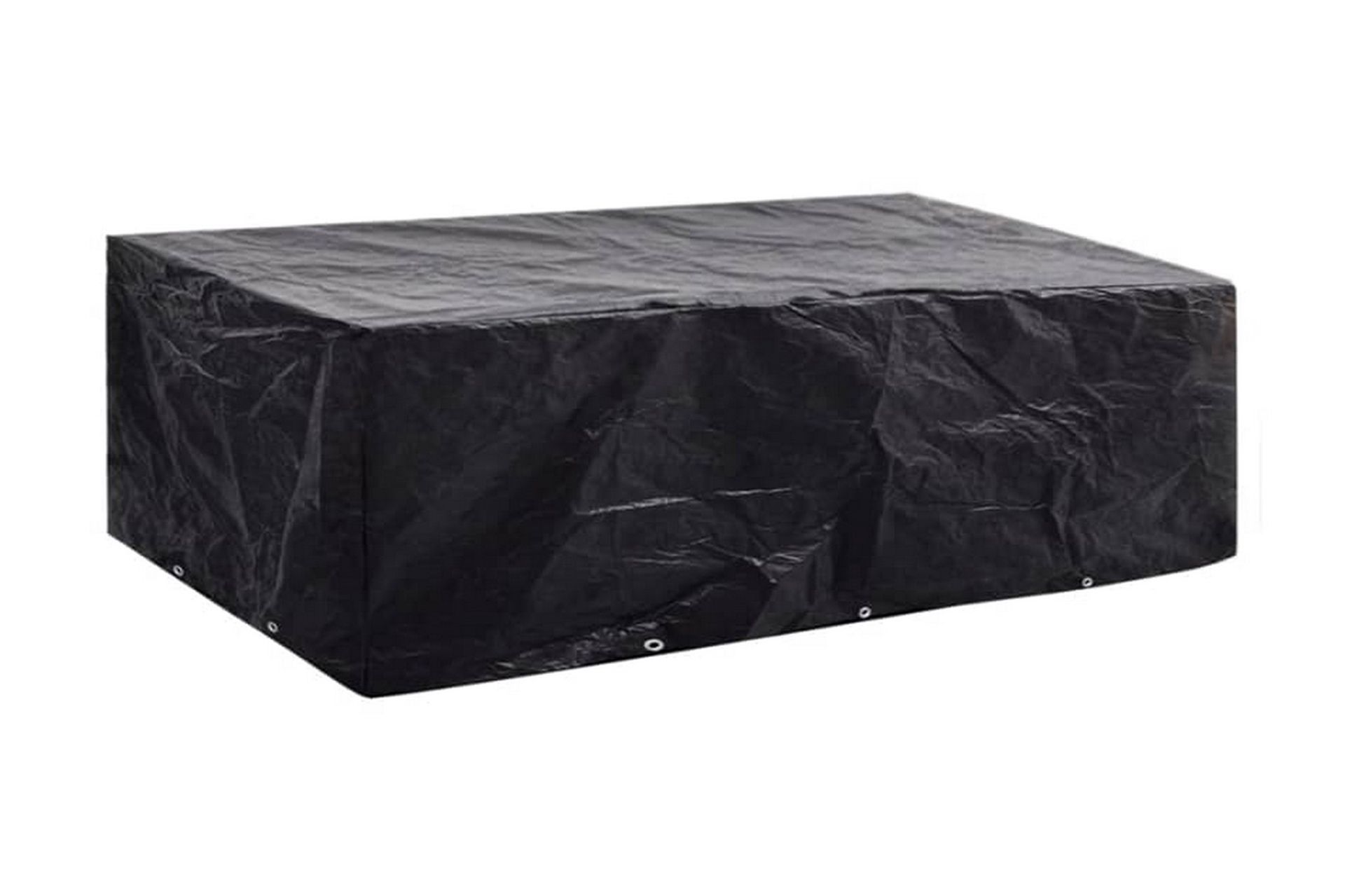 Hagemøbeltrekk 2stk 8 personer polyrotting 300x140cm - Svart - Hagemøbler - Puteoppbevaring & møbelbeskyttelse - Overtrekk hagemøbler