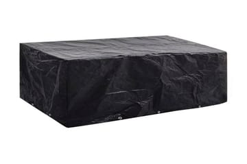 Hagemøbeltrekk 2stk 8 personer polyrotting 300x140cm - Svart - Hagemøbler - Puteoppbevaring & møbelbeskyttelse - Overtrekk hagemøbler