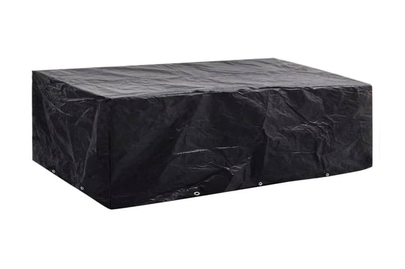 Hagemøbeltrekk 2stk 8 personer polyrotting 300x140cm - Svart - Overtrekk hagemøbler