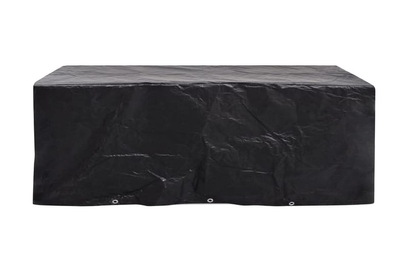 Hagemøbeltrekk 2stk 8 personer polyrotting 229x113cm - Svart - Hagemøbler - Puteoppbevaring & møbelbeskyttelse - Overtrekk hagemøbler