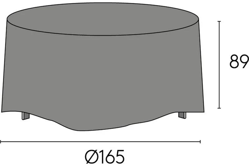Hillerstorp Sandhamn møbeltrekk 165x89 cm grå - Hillerstorp - Hagemøbler - Puteoppbevaring & møbelbeskyttelse - Overtrekk hagemøbler