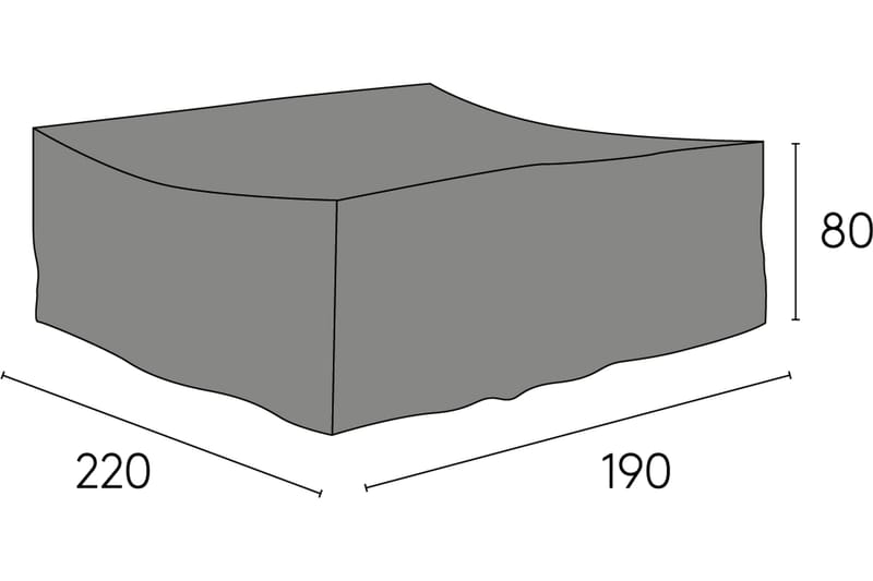 Møbeltrekk 190x220x80 cm - Overtrekk hagemøbler