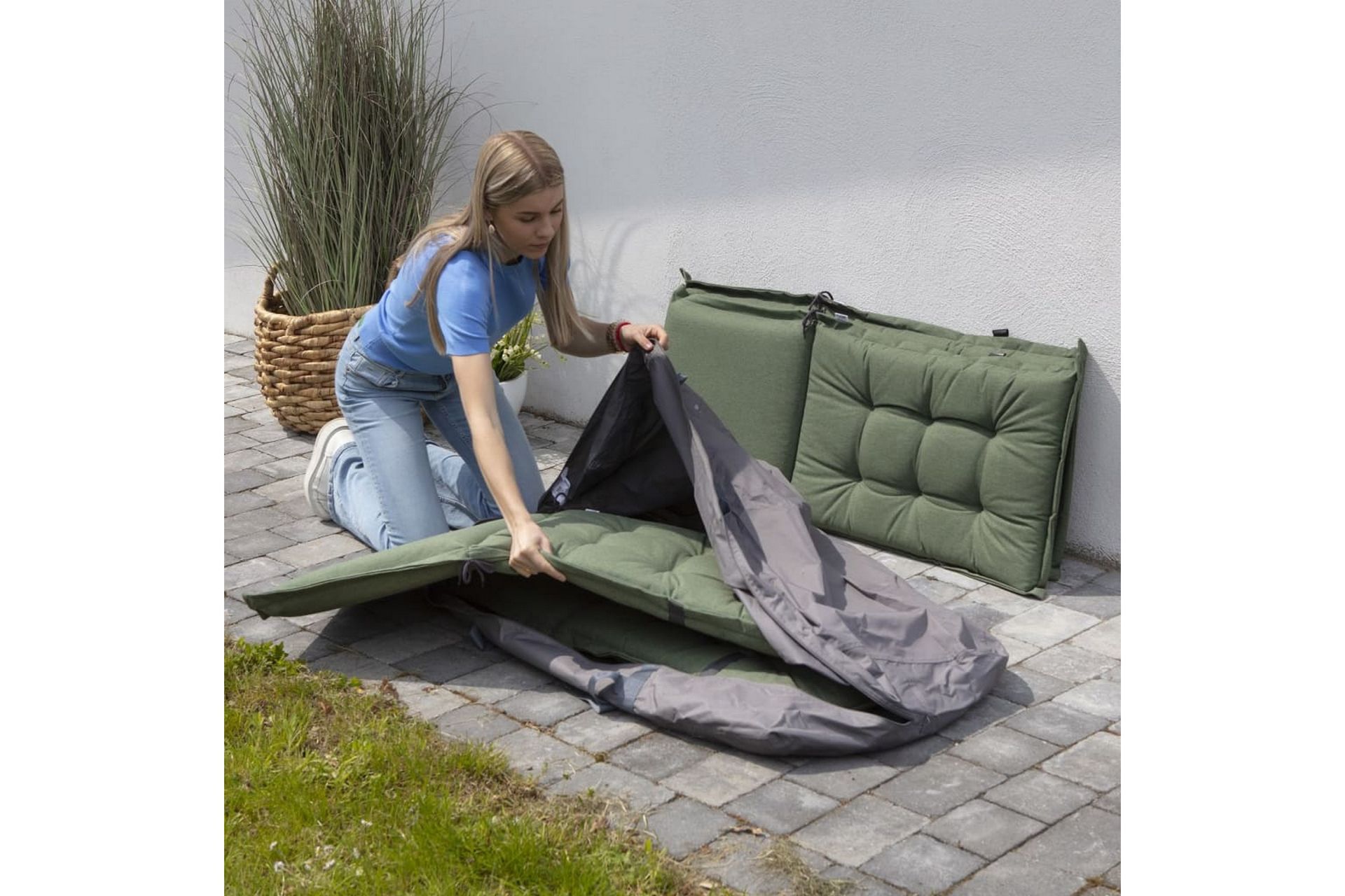 Madison Trekk til hagemøbelputer 175x80x60cm grå - Hagemøbler - Puteoppbevaring & møbelbeskyttelse - Overtrekk hagemøbler