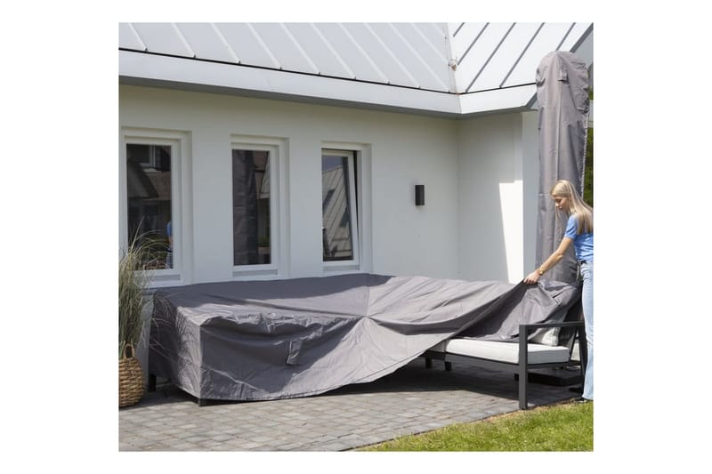 Madison Trekksett til hagesofa 270x210x90cm høyre grå - Hagemøbler - Puteoppbevaring & møbelbeskyttelse - Overtrekk hagemøbler