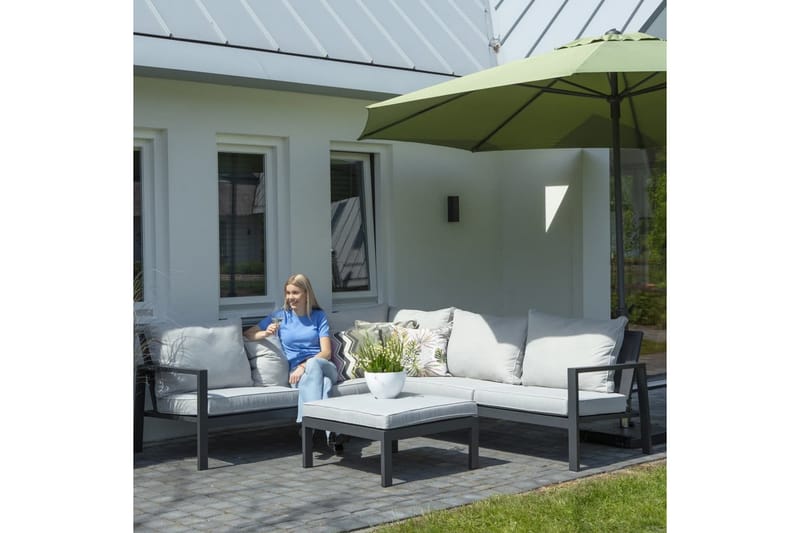 Madison Trekksett til hagesofa 270x210x90cm høyre grå - Hagemøbler - Puteoppbevaring & møbelbeskyttelse - Overtrekk hagemøbler