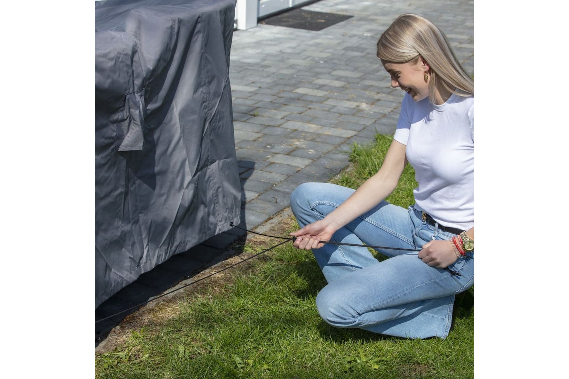 Madison Utendørs møbeltrekk 305x190x85cm grå - Hagemøbler - Puteoppbevaring & møbelbeskyttelse - Overtrekk hagemøbler