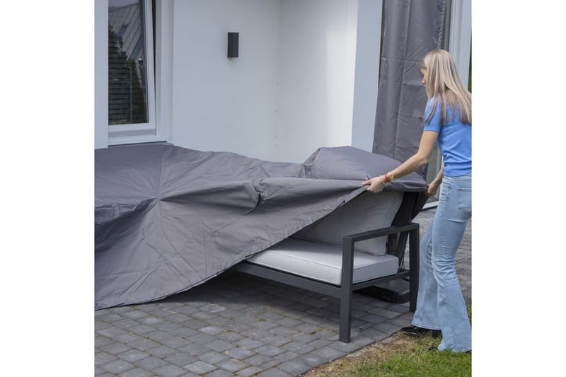 Madison Utendørs salongtrekksett 235x235x70 cm grå - Hagemøbler - Puteoppbevaring & møbelbeskyttelse - Overtrekk hagemøbler