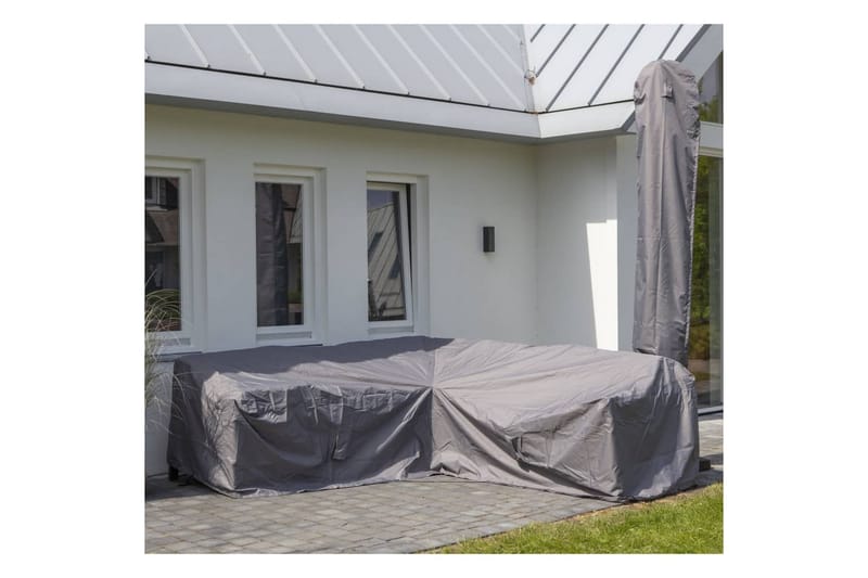 Madison Utendørs salongtrekksett 255x255x70 cm grå - Hagemøbler - Puteoppbevaring & møbelbeskyttelse - Overtrekk hagemøbler