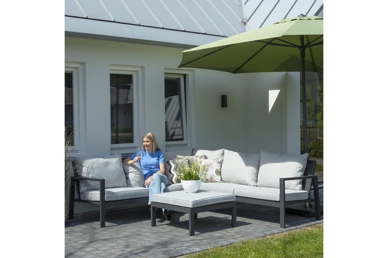 Madison Utendørs salongtrekksett 255x255x70 cm grå - Hagemøbler - Puteoppbevaring & møbelbeskyttelse - Overtrekk hagemøbler