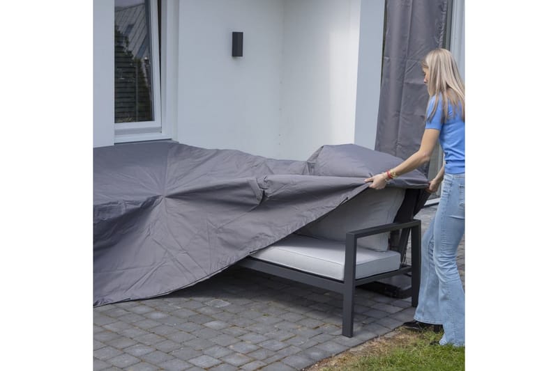 Madison Utendørs salongtrekksett 320x255x70 cm venstre grå - Hagemøbler - Puteoppbevaring & møbelbeskyttelse - Overtrekk hagemøbler