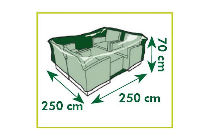 Nature Hagemøbeltrekk for lavt bord og stoler 250x250x70 cm - Hagemøbler - Puteoppbevaring & møbelbeskyttelse - Overtrekk hagemøbler