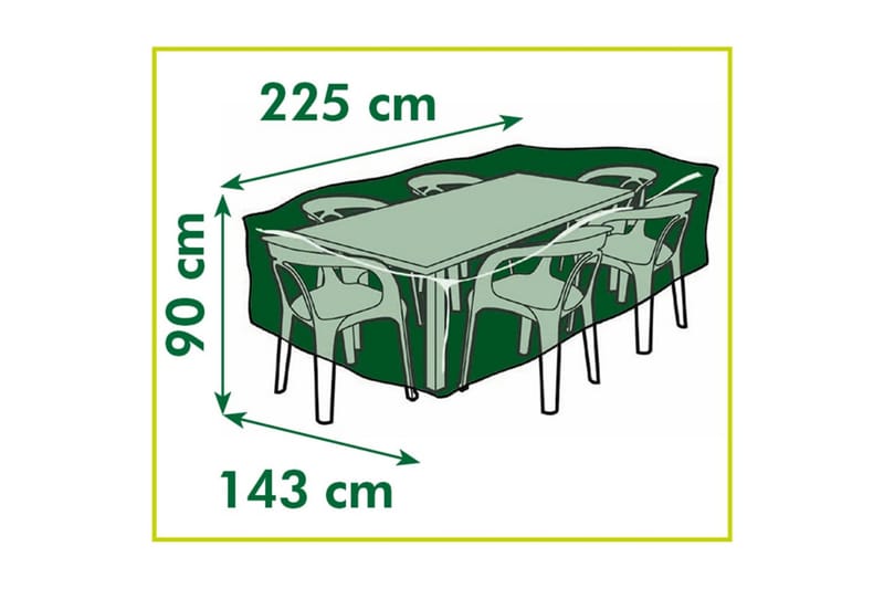 Nature Hagemøbeltrekk for rektangulre bord 225x143x90 cm - Hagemøbler - Puteoppbevaring & møbelbeskyttelse - Overtrekk hagemøbler