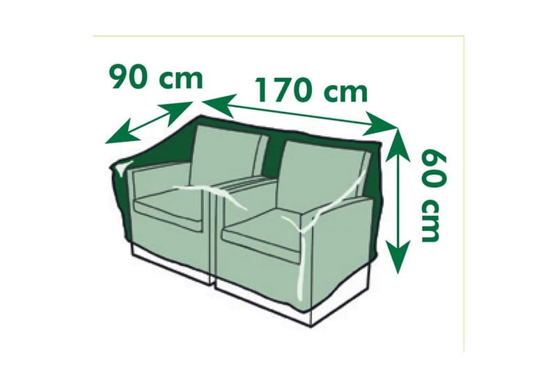 Nature Hagemøbeltrekk for toseters solsenger 170x90x60 cm - Hagemøbler - Puteoppbevaring & møbelbeskyttelse - Overtrekk hagemøbler