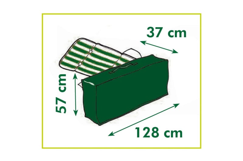 Nature Hagemøbeltrekk for puter 128x57x37 cm - Hagemøbler - Puteoppbevaring & møbelbeskyttelse - Overtrekk hagemøbler