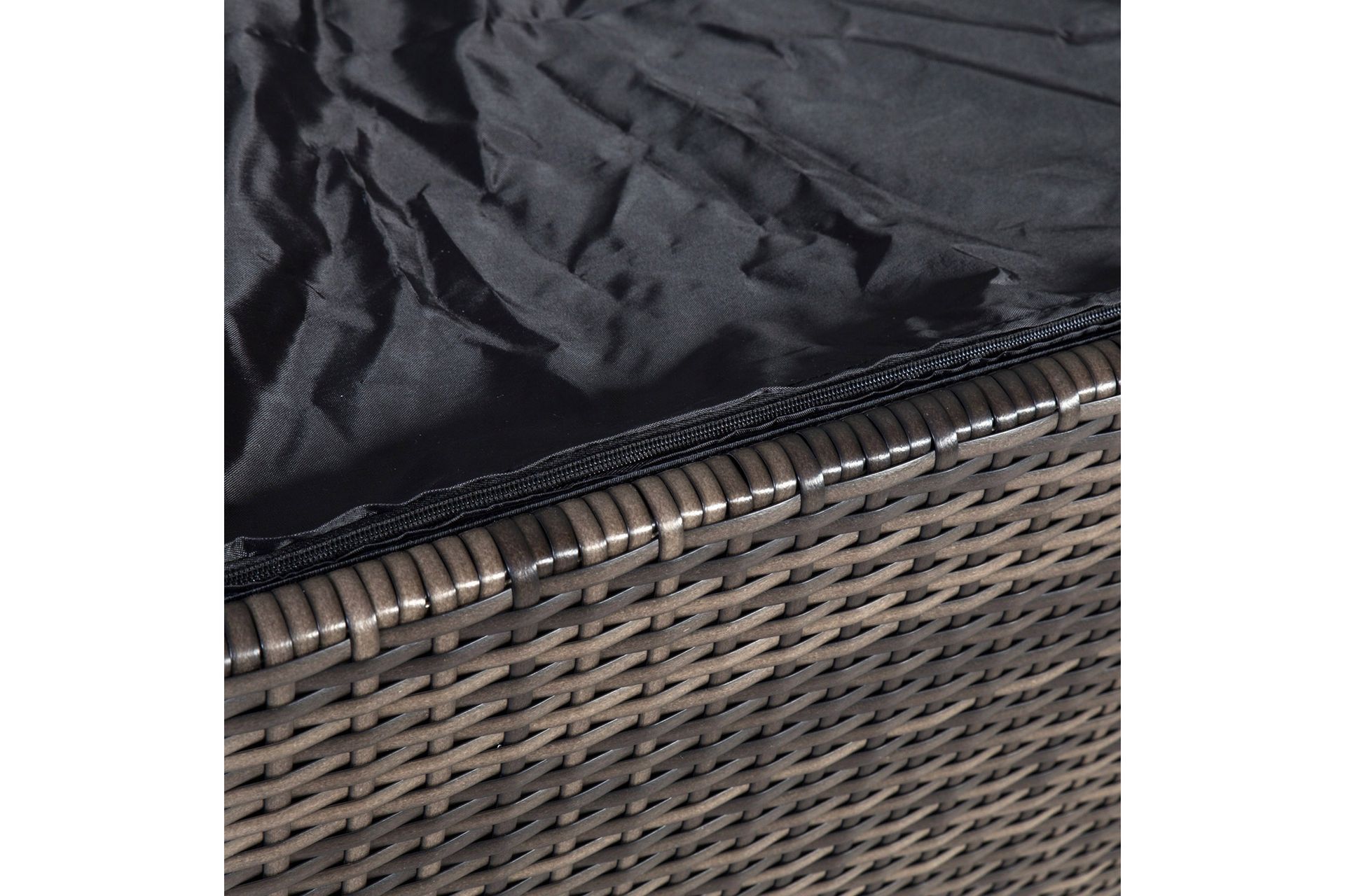 Puteboks WICKER 122x52xH62cm brun - Hagemøbler - Puteoppbevaring & møbelbeskyttelse - Overtrekk hagemøbler