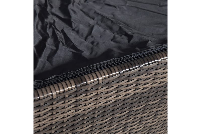 Puteboks WICKER 122x52xH62cm brun - Hagemøbler - Puteoppbevaring & møbelbeskyttelse - Overtrekk hagemøbler