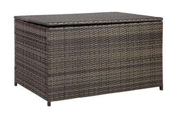 Puteboks WICKER 122x52xH62cm brun - Hagemøbler - Puteoppbevaring & møbelbeskyttelse - Overtrekk hagemøbler