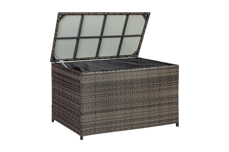 Puteboks WICKER 122x52xH62cm brun - Hagemøbler - Puteoppbevaring & møbelbeskyttelse - Overtrekk hagemøbler