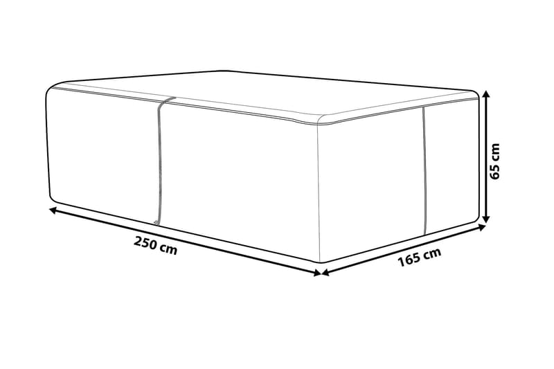 Sano Regnbeskyttelse 165|250 Cm - Grå - Overtrekk hagemøbler