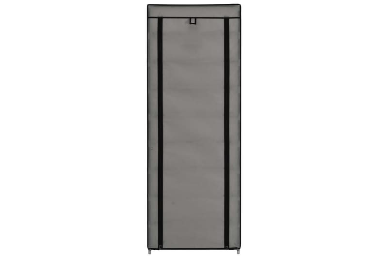 Skoskap med trekk grå 57x29x162 cm stoff - Hagemøbler - Puteoppbevaring & møbelbeskyttelse - Overtrekk hagemøbler