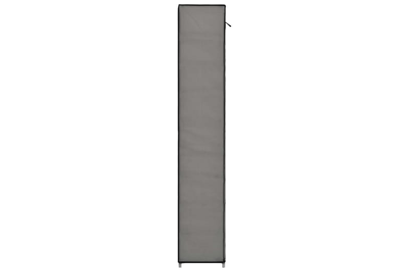 Skoskap med trekk grå 57x29x162 cm stoff - Hagemøbler - Puteoppbevaring & møbelbeskyttelse - Overtrekk hagemøbler