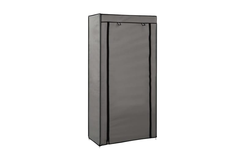 Skoskap med trekk grå 58x28x106 cm stoff - Hagemøbler - Puteoppbevaring & møbelbeskyttelse - Overtrekk hagemøbler