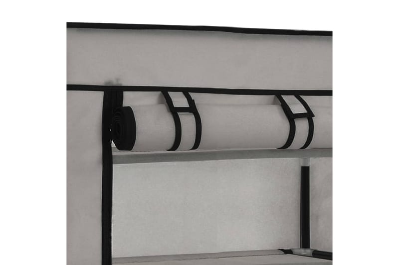 Skoskap med trekk grå 58x28x106 cm stoff - Hagemøbler - Puteoppbevaring & møbelbeskyttelse - Overtrekk hagemøbler