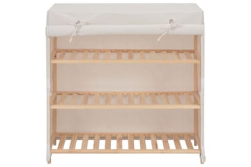 Skoskap med trekk hvit 79x40x80 cm stoff - Hagemøbler - Puteoppbevaring & møbelbeskyttelse - Overtrekk hagemøbler