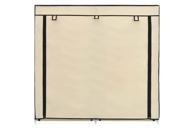 Skoskap med trekk kremhvit 115x28x110 cm stoff - Hagemøbler - Puteoppbevaring & møbelbeskyttelse - Overtrekk hagemøbler