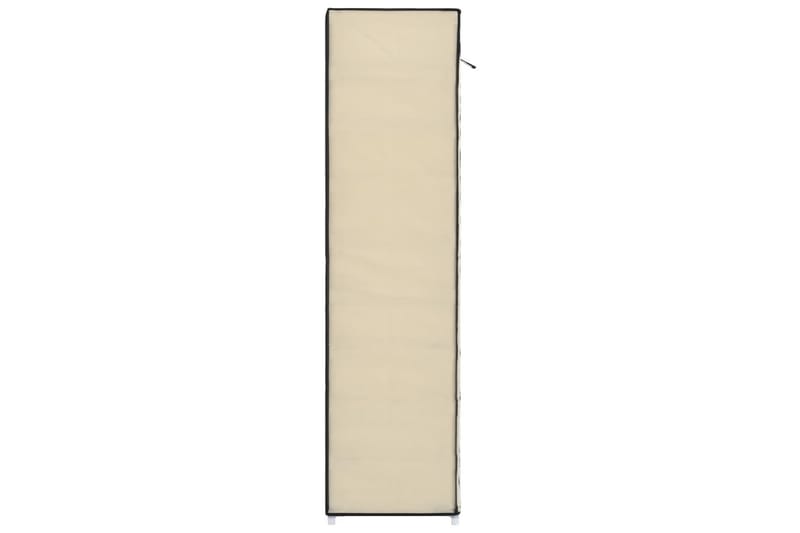Skoskap med trekk kremhvit 115x28x110 cm stoff - Hagemøbler - Puteoppbevaring & møbelbeskyttelse - Overtrekk hagemøbler