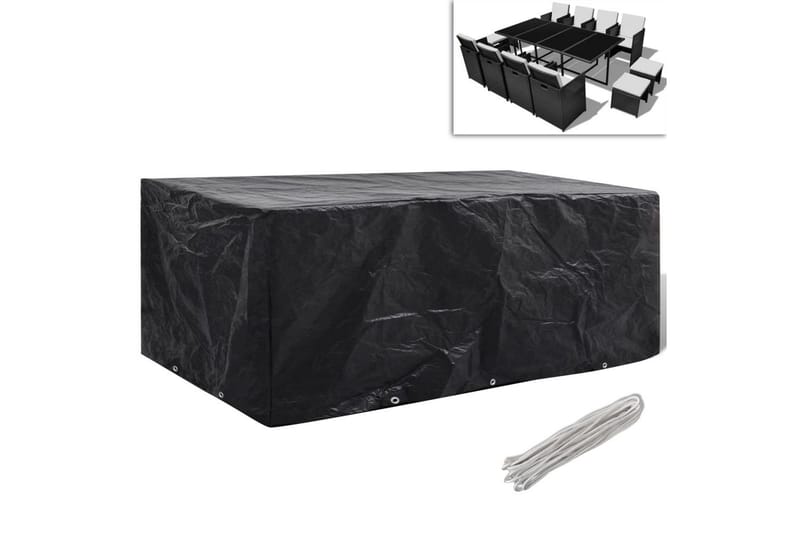 Trekk til hagemøbler 8 personers polyrottingsett 229x113 cm - Hagemøbler - Puteoppbevaring & møbelbeskyttelse - Overtrekk hagemøbler