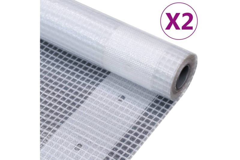Leno presenninger 2 stk 260 g/m² 3x4 m hvit - Hvit - Hagemøbler - Puteoppbevaring & møbelbeskyttelse - Presenning