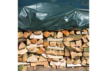 Nature Vedpresenning 3x4 m PE grønn 6072418 - Hagemøbler - Puteoppbevaring & møbelbeskyttelse - Presenning