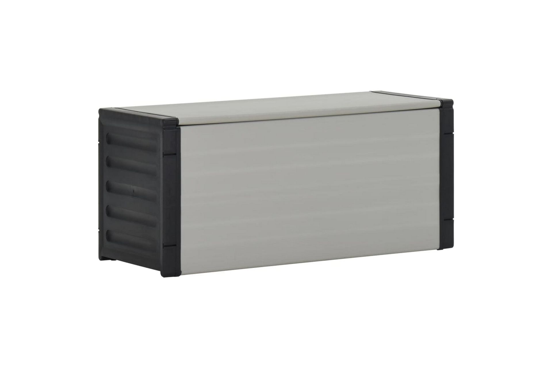 Avfallskasse for hage grå 85x34x40 cm - Grå - Hagemøbler - Puteoppbevaring & møbelbeskyttelse - Putebokser & Putekasser