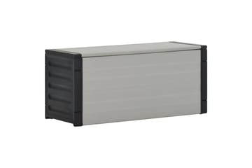 Avfallskasse for hage grå 85x34x40 cm - Grå - Hagemøbler - Puteoppbevaring & møbelbeskyttelse - Putebokser & Putekasser