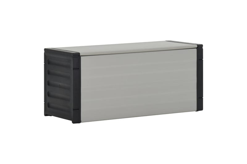 Avfallskasse for hage grå 85x34x40 cm - Grå - Hagemøbler - Puteoppbevaring & møbelbeskyttelse - Putebokser & Putekasser