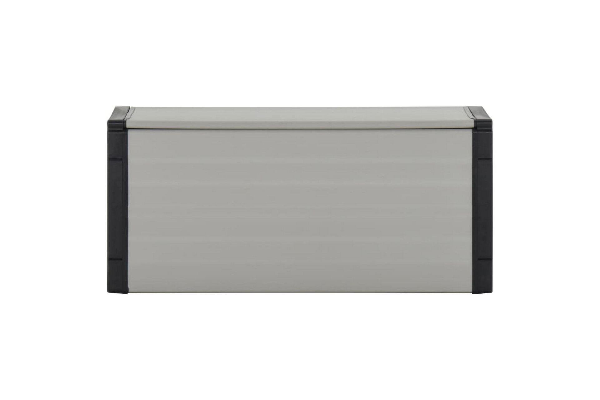 Avfallskasse for hage grå 85x34x40 cm - Grå - Hagemøbler - Puteoppbevaring & møbelbeskyttelse - Putebokser & Putekasser