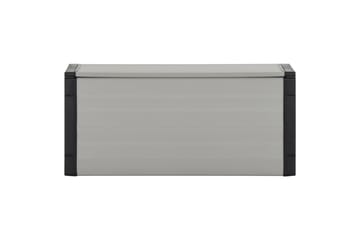 Avfallskasse for hage grå 85x34x40 cm - Grå - Hagemøbler - Puteoppbevaring & møbelbeskyttelse - Putebokser & Putekasser