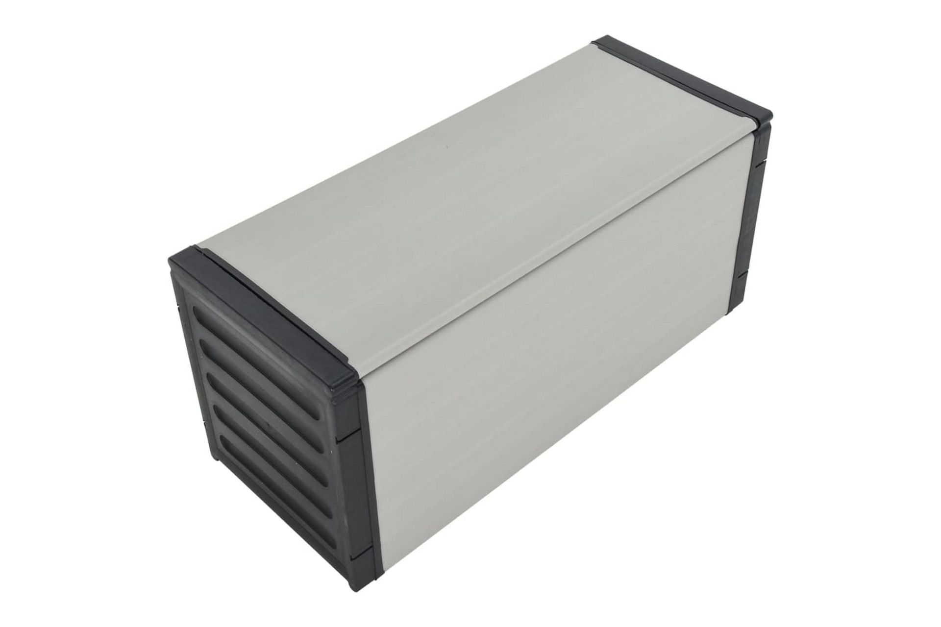 Avfallskasse for hage grå 85x34x40 cm - Grå - Hagemøbler - Puteoppbevaring & møbelbeskyttelse - Putebokser & Putekasser