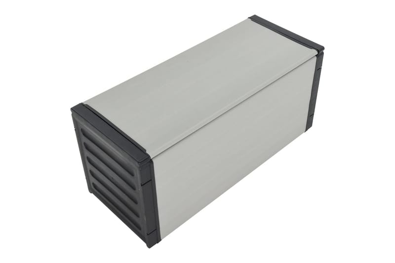 Avfallskasse for hage grå 85x34x40 cm - Grå - Hagemøbler - Puteoppbevaring & møbelbeskyttelse - Putebokser & Putekasser