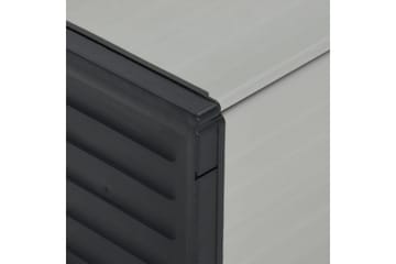 Avfallskasse for hage grå 85x34x40 cm - Grå - Hagemøbler - Puteoppbevaring & møbelbeskyttelse - Putebokser & Putekasser
