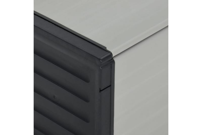 Avfallskasse for hage grå 85x34x40 cm - Grå - Hagemøbler - Puteoppbevaring & møbelbeskyttelse - Putebokser & Putekasser