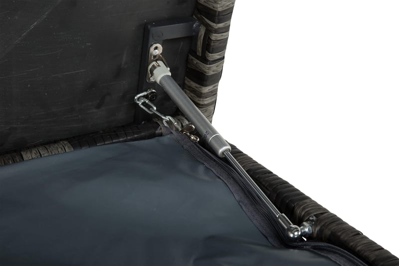 Gigant vanntett puteboks XL for utendørs bruk – Oppbevaringsboks i kunstrotting (B150xD90xH101 cm) - Grå - Hagemøbler - Puteoppbevaring & møbelbeskyttelse - Putebokser & Putekasser