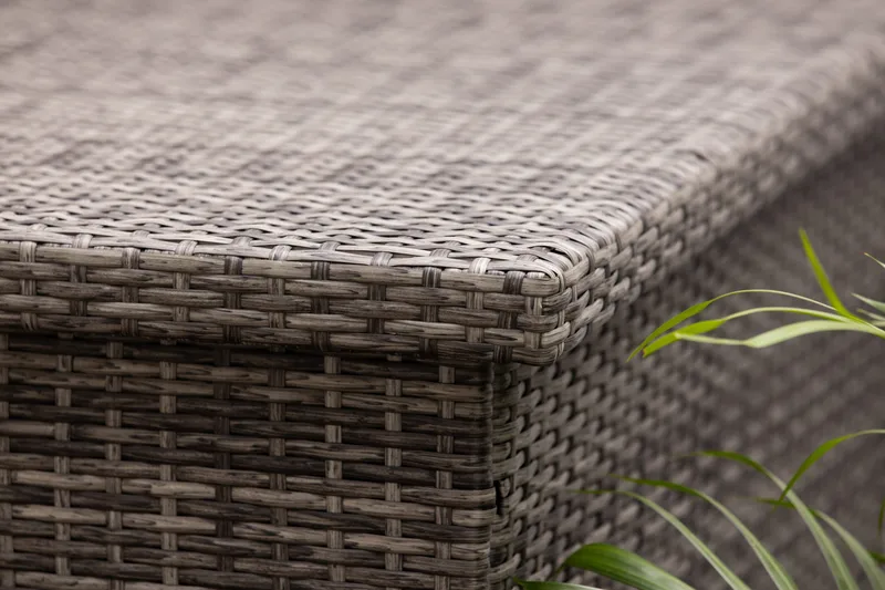 Gigant vanntett puteboks XL for utendørs bruk – Oppbevaringsboks i kunstrotting (B150xD90xH101 cm) - Grå - Hagemøbler - Puteoppbevaring & møbelbeskyttelse - Putebokser & Putekasser